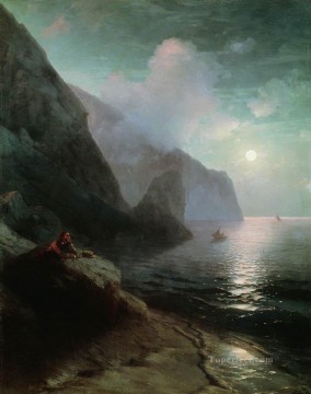 海の風景 Painting - イワン・アイヴァゾフスキー・プーシキン「グルズフの海景」